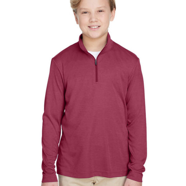 Youth Zone Sonic Heather Performance Quarter-Zip Thumbnail