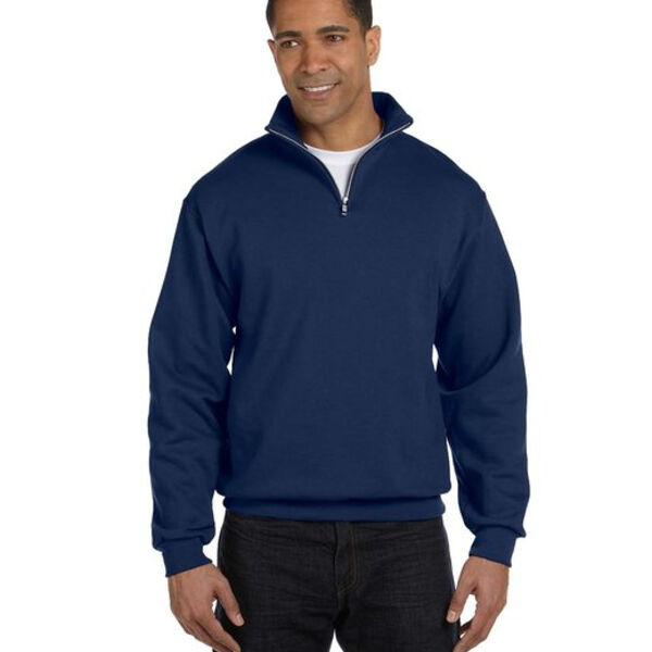Adult NuBlend® Quarter-Zip Cadet Collar Sweatshirt Thumbnail
