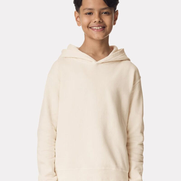 Youth Garment-Dyed Lightweight Fleece Hooded Sweatshirt Thumbnail