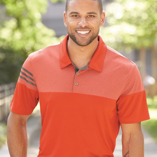 Heathered 3-Stripes Colorblocked Polo Thumbnail