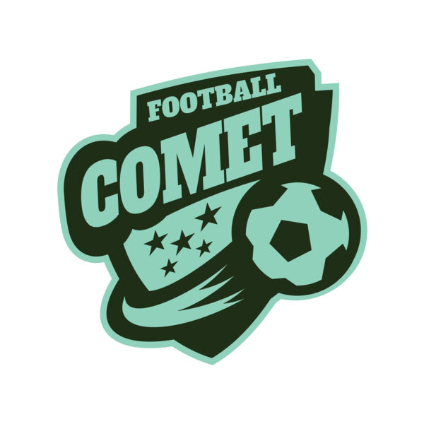 Comet Football logo template Thumbnail