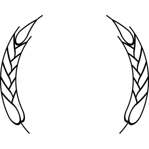 Wheat Laurel Half Wreath Thumbnail