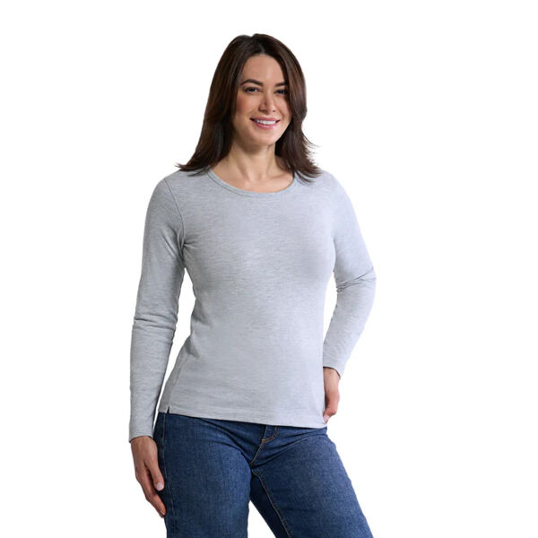 Riverside - Ladies Cotton-Poly Long Sleeve Crewneck T-Shirt Thumbnail
