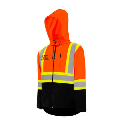 VRE - Soft Shell Jacket w/ Detachable Hood, 4″ Refl. Tape Thumbnail